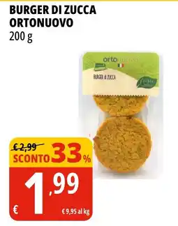 Tigros Burger di zucca Ortonuovo offerta