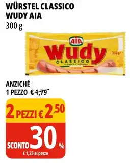 Tigros Würstel Classico Wudy AIA offerta