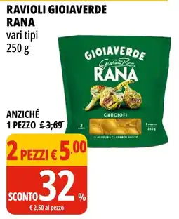 Tigros Ravioli Gioiaverde Rana offerta