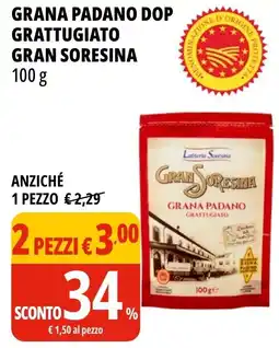 Tigros Grana Padano DOP Grattugiato Gran SoreSina offerta