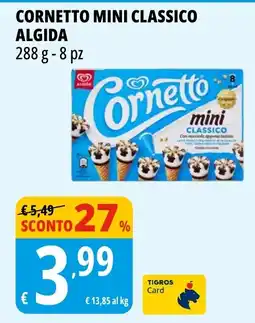 Tigros Cornetto mini classico Algida offerta