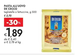 Bennet Pasta all'uovo De Cecco offerta