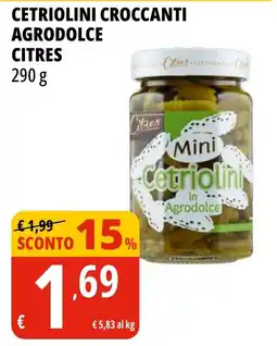 Tigros Cetriolini croccanti agrodolce citres offerta