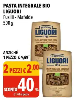 Tigros Pasta Integrale Bio Liguori offerta