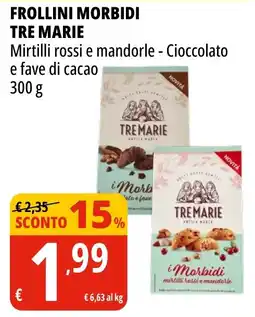 Tigros Frollini morbidi Tre Marie offerta