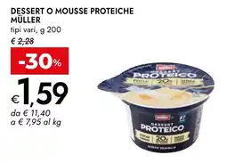 Bennet Dessert o Mousse Proteiche Müller offerta
