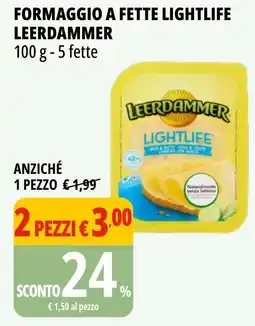 Tigros Formaggio a fette Lightlife Leerdammer offerta