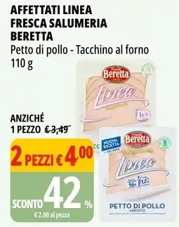 Tigros Affettati linea fresca salumeria Beretta offerta