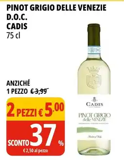 Tigros PINOT GRIGIO DELLE VENEZIE CADIS offerta
