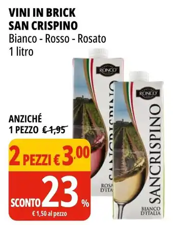 Tigros Vini in brick San Crispino offerta