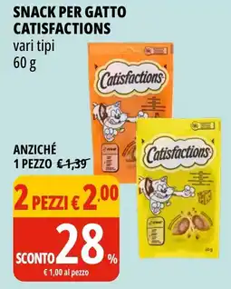 Tigros Snack per gatto Catisfactions offerta