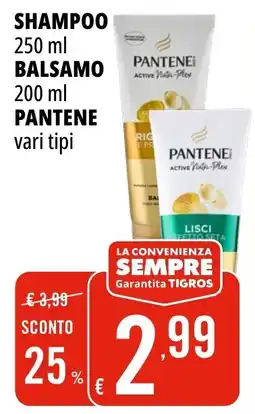 Tigros Shampoo e balsamo Pantene offerta