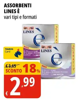 Tigros Assorbenti Lines è offerta