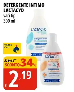 Tigros Detergente intimo LACTACYD offerta