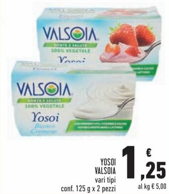 Conad Valsoia Yosoi vari tipi conf. 125 g x 2 pezzi offerta