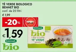Bennet Tè Verde Biologico Bennet Bio offerta