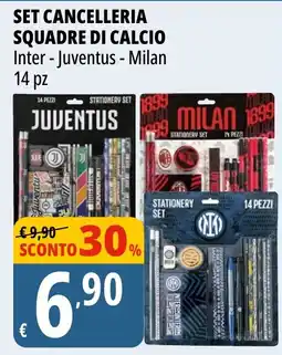 Tigros SET CANCELLERIA SQUADRE DI CALCIO Inter - Juventus - Milan offerta