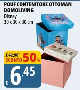 Tigros POUF CONTENITORE OTTOMAN DOMOLIVING Disney offerta