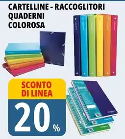 Tigros Cartelline - Raccoglitori Quaderni Colorosa offerta