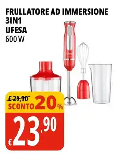 Tigros Frullatore ad immersione 3in1 UFESA offerta