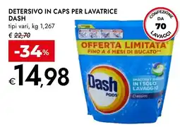 Bennet Detersivo in caps per lavatrice Dash offerta