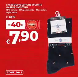 Bennet CALZE UOMO LUNGHE O CORTE MARINA YACHTING offerta