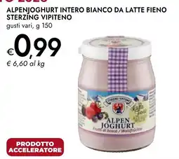 Bennet ALPENJOGHURT INTERO BIANCO DA LATTE FIE NO STERZING VIPITENO offerta