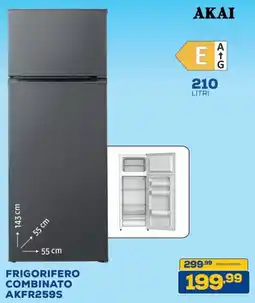 Euronics AKAI FRIGORIFERO COMBINATO AKFR259S offerta