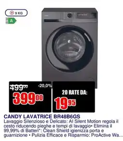 Trony CANDY LAVATRICE BR48B6GS offerta