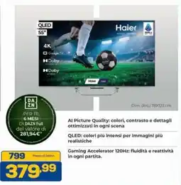 Euronics Haier QLED 55" offerta