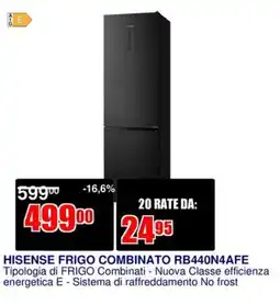 Trony HISENSE FRIGO COMBINATO RB440N4AFE offerta