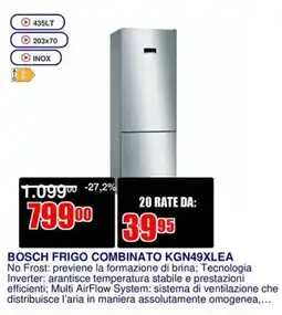 Trony BOSCH FRIGO COMBINATO KGN49XLEA offerta