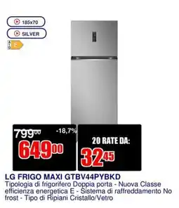 Trony LG FRIGO MAXI GTBV44PYBKD offerta