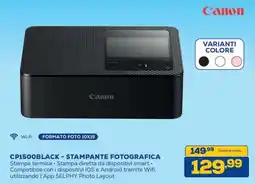 Euronics Canon CP1500BLACK - STAMPANTE FOTOGRAFICA offerta