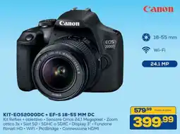 Euronics Canon EOS 2000D offerta