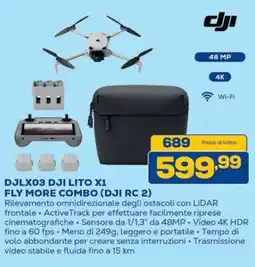 Euronics DJI DJI LITO X1 FLY MORE COMBO (DJI RC 2) offerta