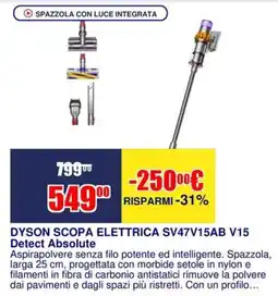 Trony DYSON SCOPA ELETTRICA SV47V15AB V15 Detect Absolute offerta