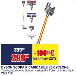 Trony DYSON SCOPA RICARICABILE V8 CYCLONE offerta