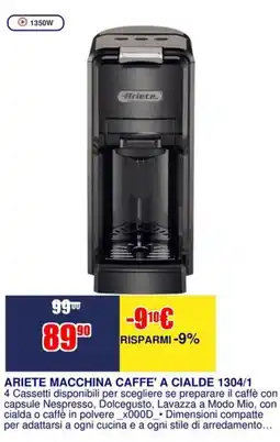 Trony ARIETE MACCHINA CAFFE' A CIALDE 1304/1 offerta