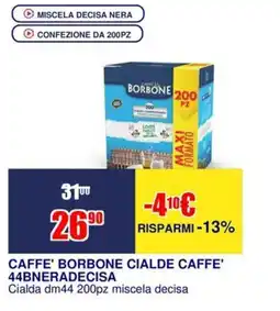 Trony Caffè Borbone Cialde Caffè' 44BneradeCisa offerta