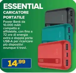 Euronics ESSENTIAL CARICATORE PORTATILE offerta