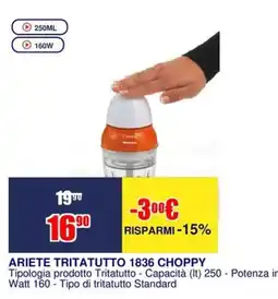 Trony ARIETE TRITATUTTO 1836 CHOPPY offerta