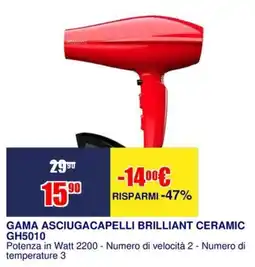 Trony GAMA ASCIUGACAPELLI BRILLIANT CERAMIC offerta