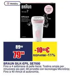 Trony BRAUN SILK-EPIL SE7000 offerta