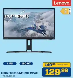 Euronics Lenovo MONITOR GAMING R24E offerta