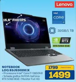 Euronics Lenovo NOTEBOOK LOQ 83JE00DKIX offerta
