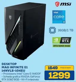 Euronics MSI DESKTOP MAG INFINITE E1 offerta