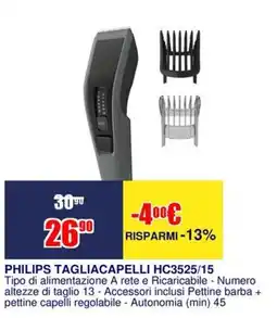 Trony PHILIPS TAGLIACAPELLI HC3525/15 offerta