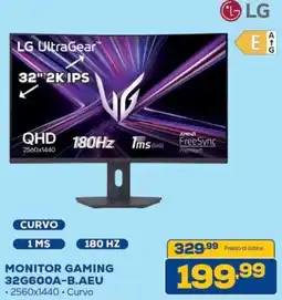 Euronics LG UltraGear Monitor Gaming offerta