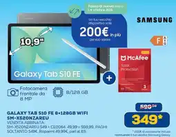 Euronics Samsung Galaxy Tab S10 FE offerta